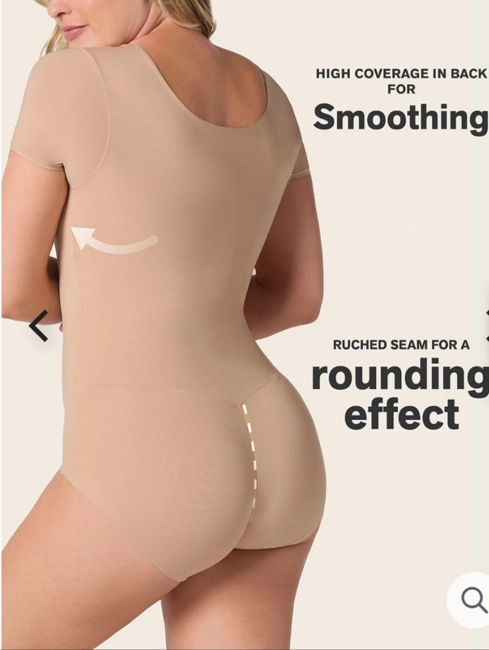 LEONISA Essential BoldlyShort Sleeve Round Neck Shaper Bodysuit NWOT Size Large - Picture 7 of 9